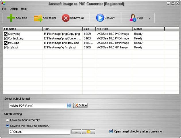 Aostsoft Image to PDF Converter